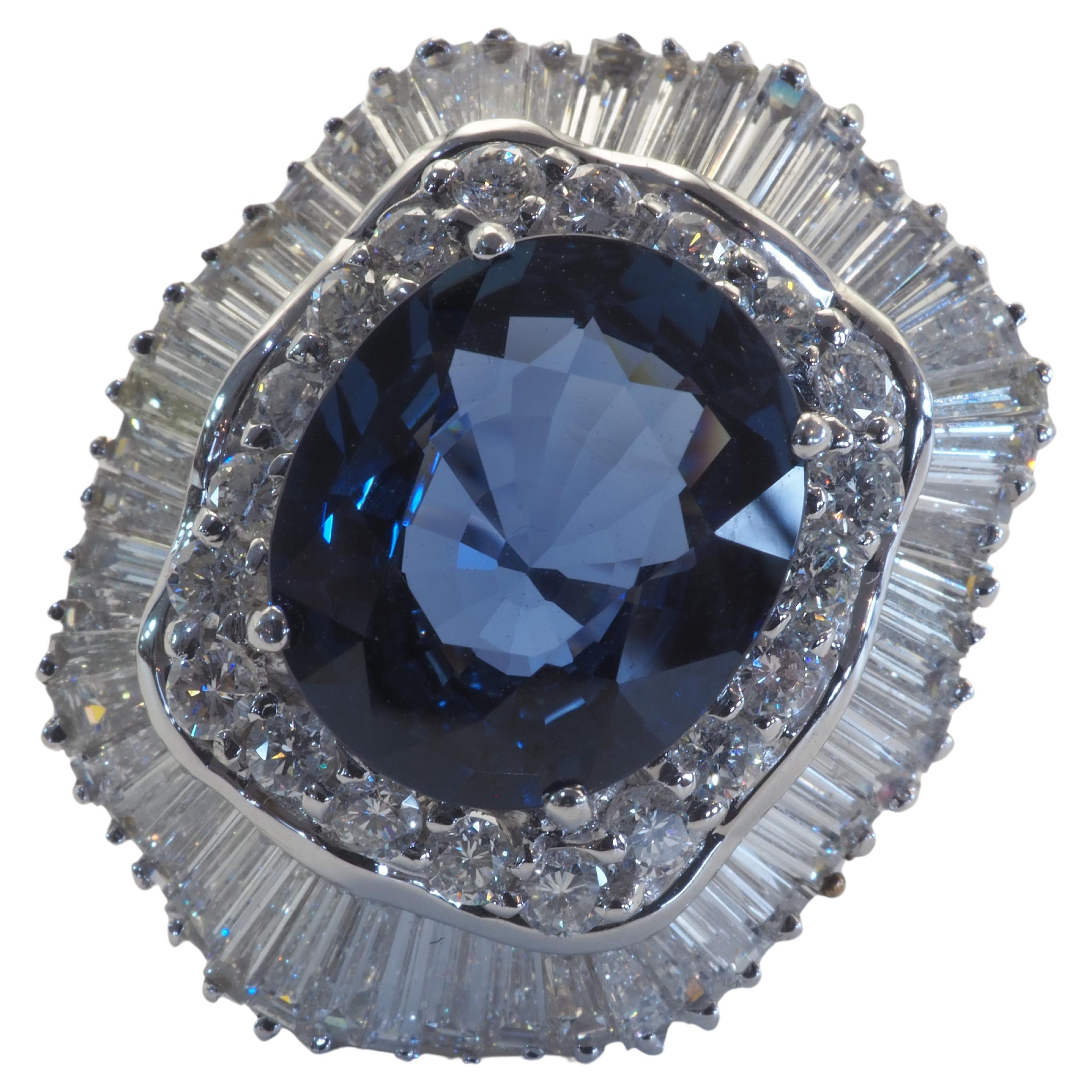 This crazy statement cocktail ring one of a kind! The big eye- clean oval blue sapphire has indigo shade and is from Madagascar with standard heat treatment. For those who loves their top- notch sapphire- please invest in this ring. 

The bling