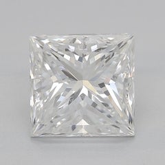 GIA 1.9 Carat Princess Curved Bypass Leaf & Vine 18K White Gold Diamond Ring
