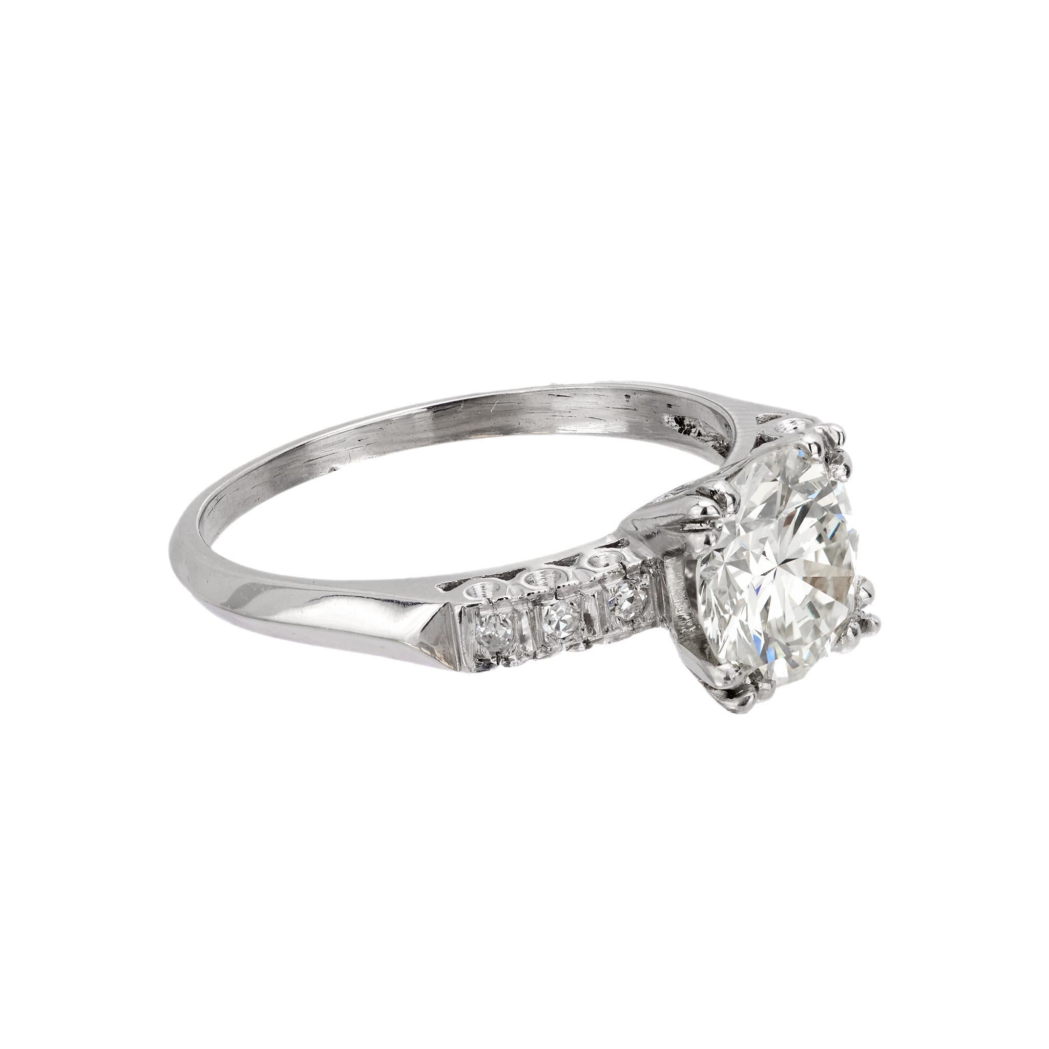 GIA Anillo de compromiso de platino con diamante de 1,90 quilates Corte brillante en venta