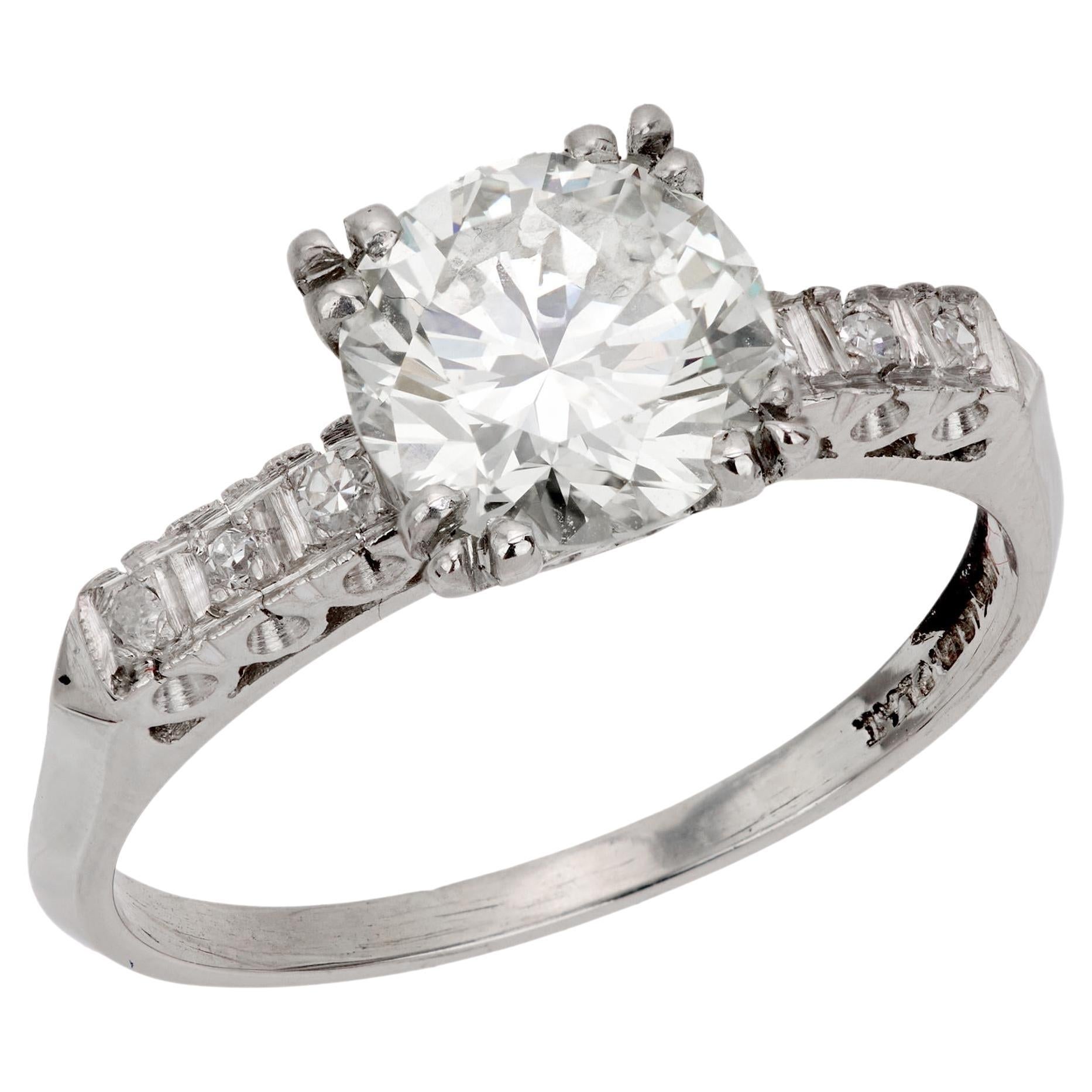 Verlobungsring, GIA 1,90 Karat Diamant Platin