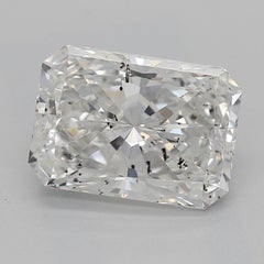 GIA 1.93ct Radiant Three-Stone Tapered Baguette  Diamond Ring