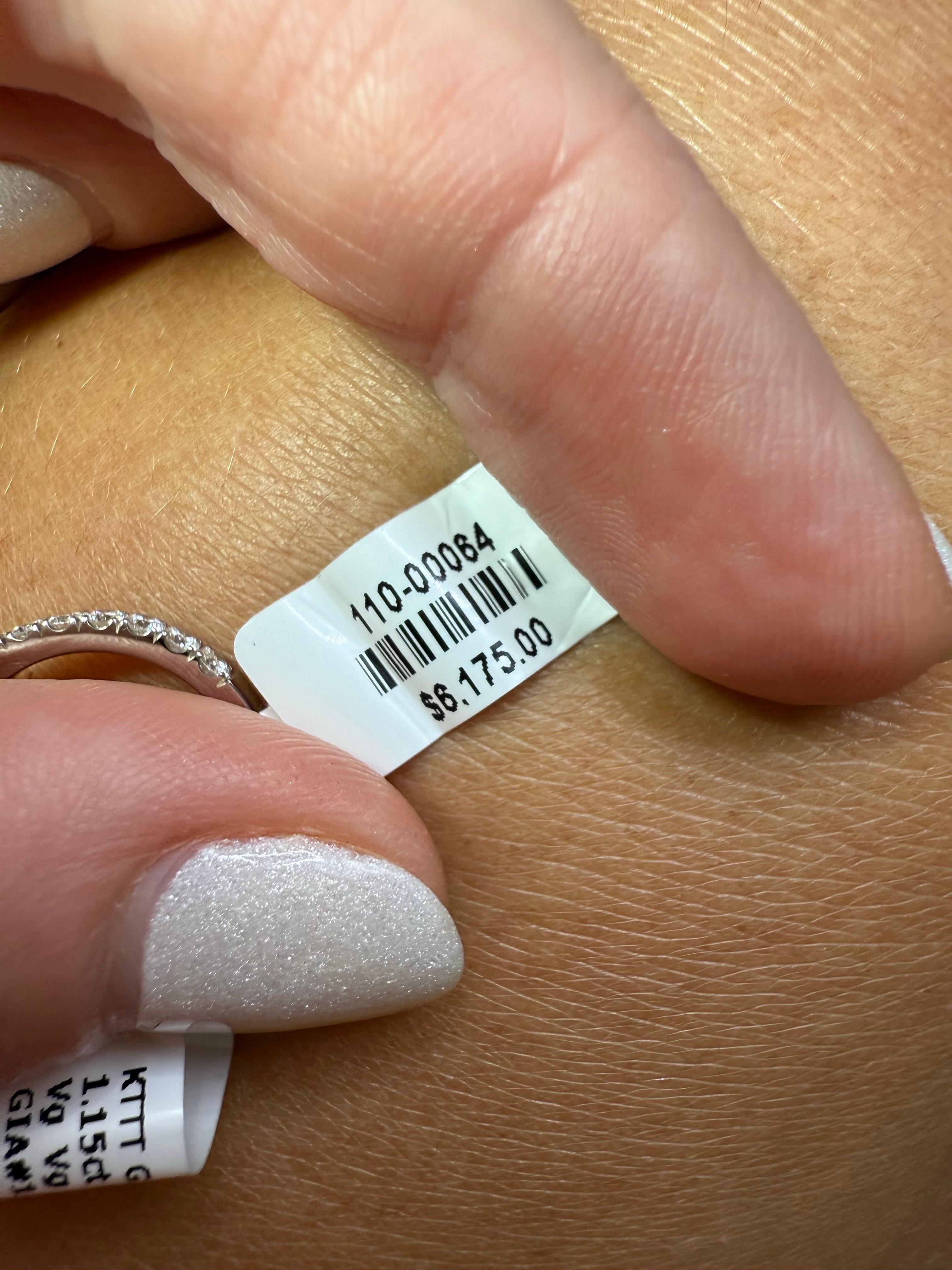 GIA 1ct VS2 H anello di fidanzamento con diamante 14KT in vendita 3