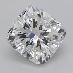 GIA 2 Carat Cushion Square Halo Curved Bypass  Diamond Ring