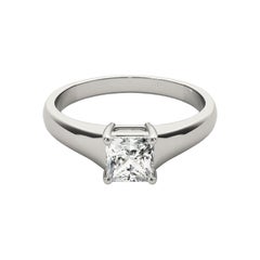GIA 2 Carat Princess Cut Solitaire Four-Prong  Diamond Ring
