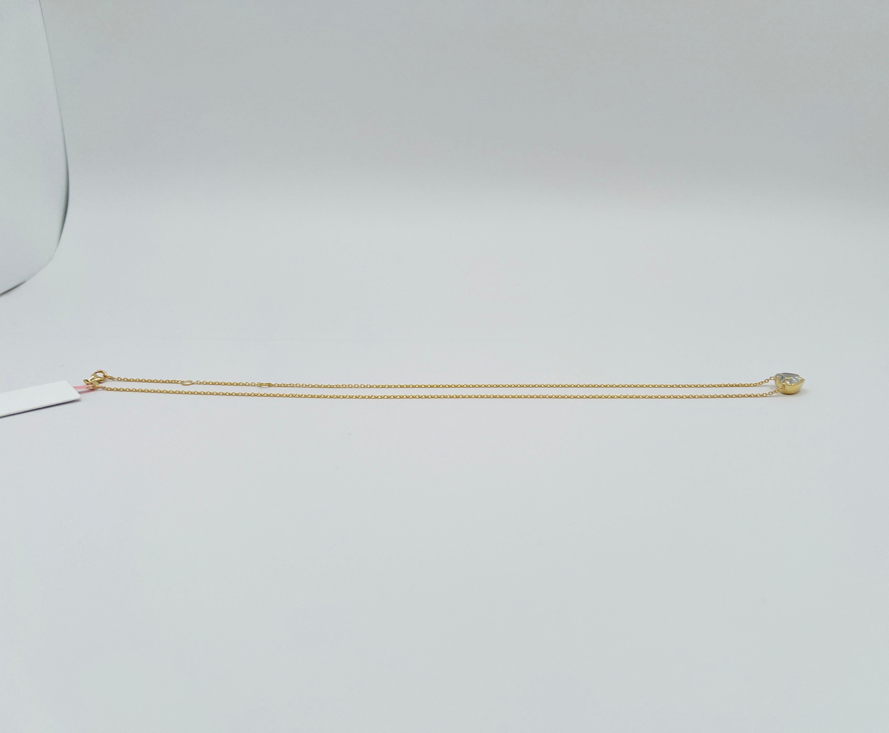 da uomo o donna Collana con ciondolo a cuore con diamante bianco da 2 carati GIA in oro giallo 18 carati in vendita