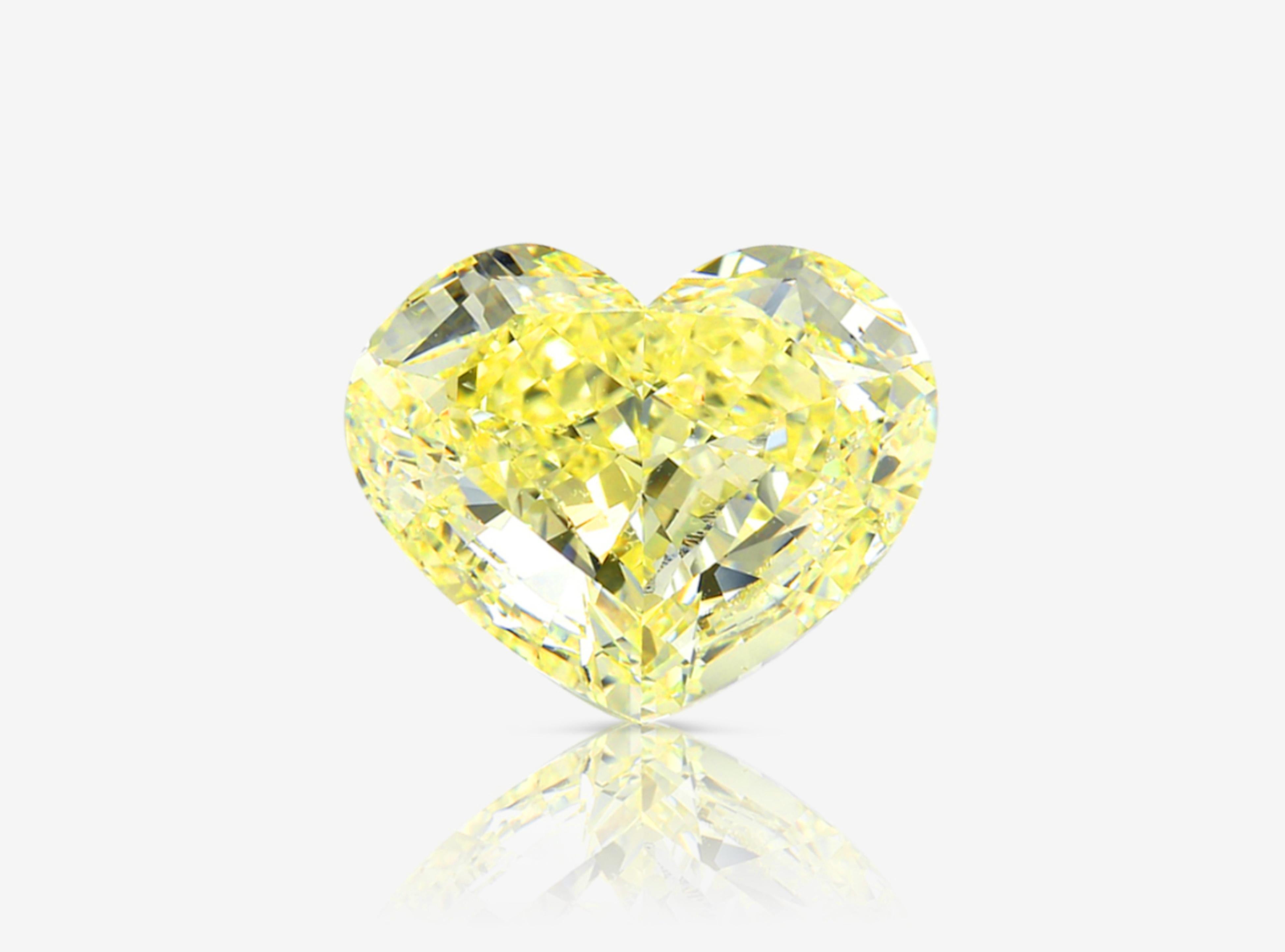 Taille cœur GIA Collier pendentif en diamant taillé en cœur de 20 carats en vente