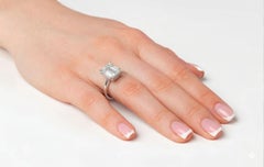 GIA 2.00 Carat Emerald Solitaire Basket 4-Prong  Diamond Ring