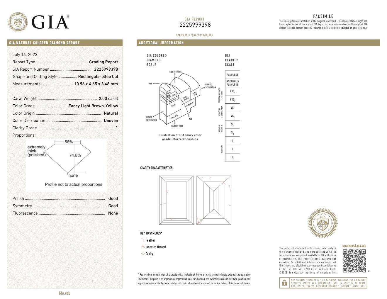 GIA 2,00 Karat Fancy Color Diamant Platin Drei Stein Ring im Angebot 1