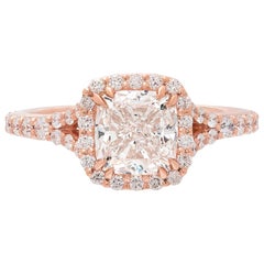 GIA 2.00 Carat I/VVS1 Cushion Diamond Engagement Ring