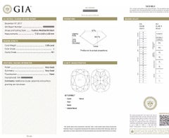 GIA 2.00 carat Natural Cushion Cut Diamond Ring J-SI1 in 14k White Gold