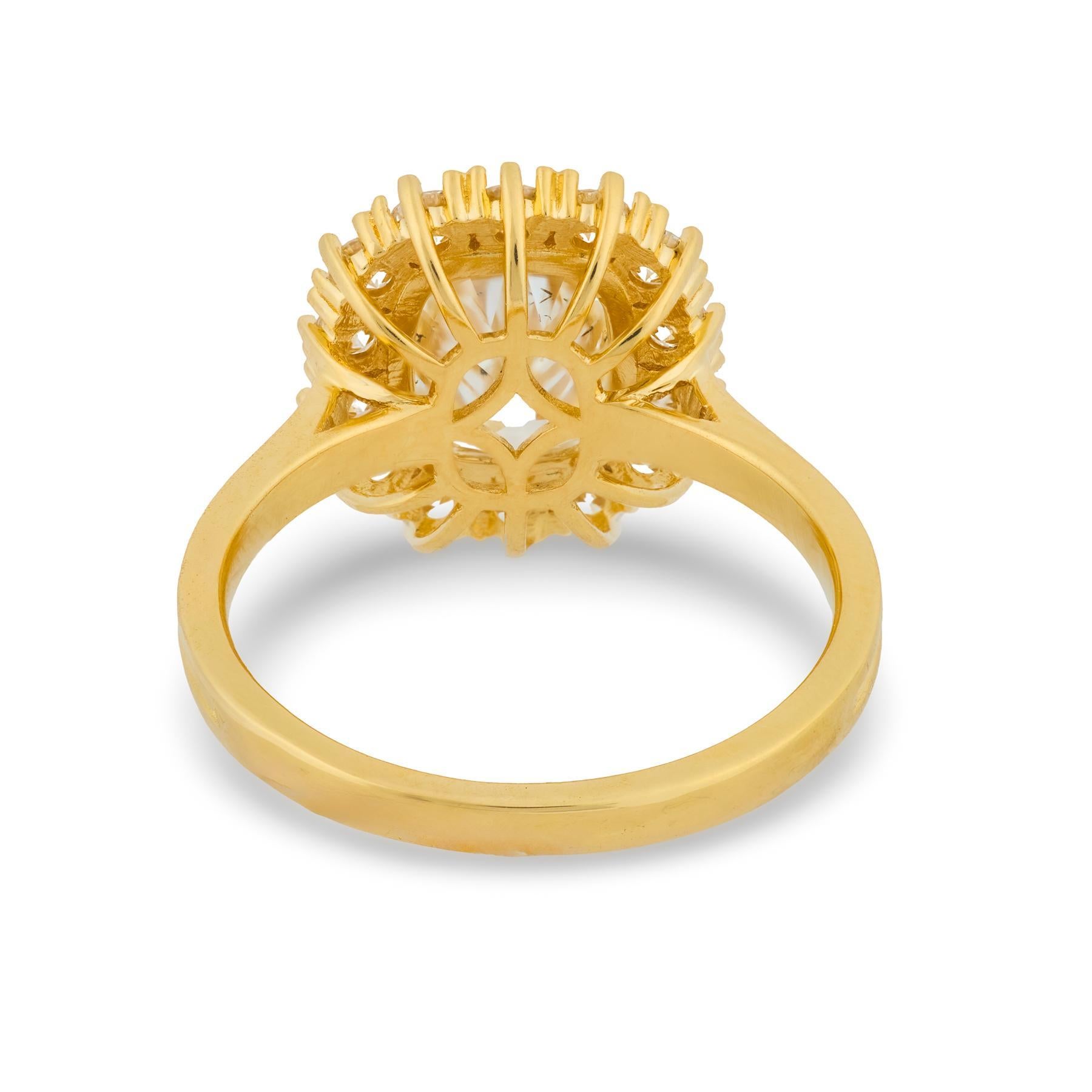 Bague de fiançailles en or jaune 18 carats GIA 2,00 carats diamant taille mine ancienne Pour femmes en vente