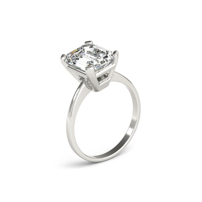 GIA 2,00 Karat Solitär Radiant 4-Zacken-Korb 18K Weißgold Diamantring im Angebot 1