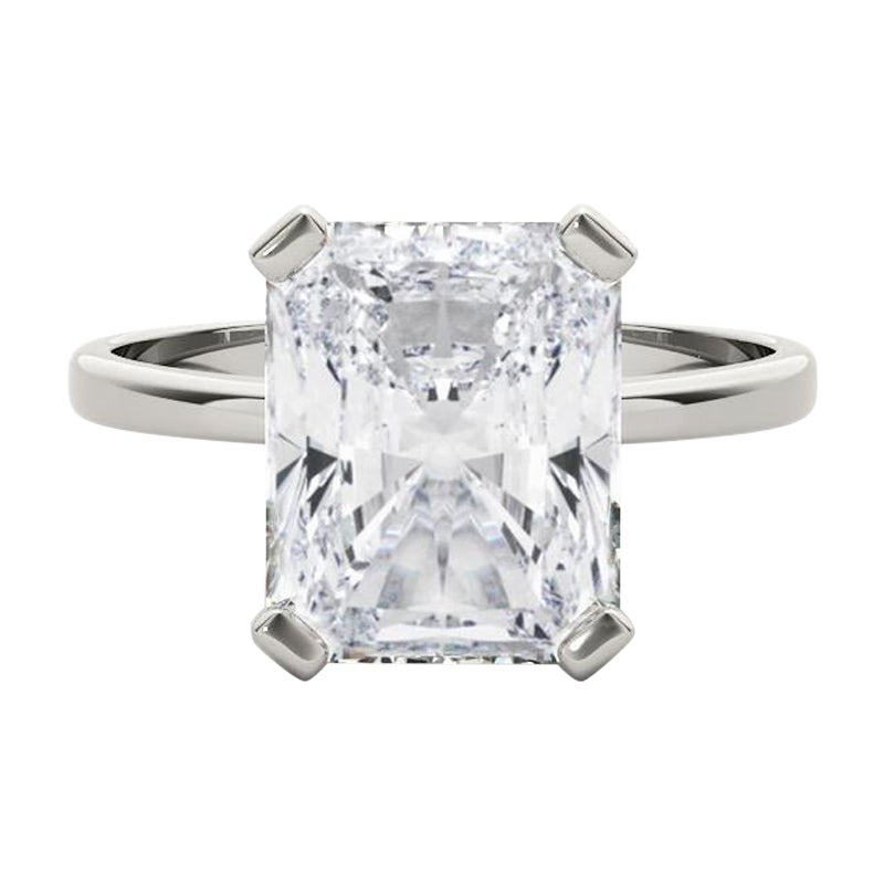 GIA 2,00 Karat Solitär Radiant 4-Zacken-Korb 18K Weißgold Diamantring im Angebot