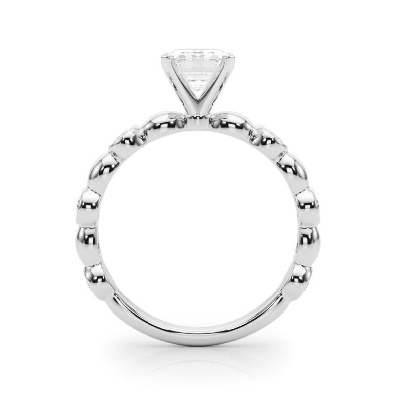 GIA 2.00ct Emerald Side Stone Bezel Band Solitaire Diamond Ring Neuf - En vente à New York, NY