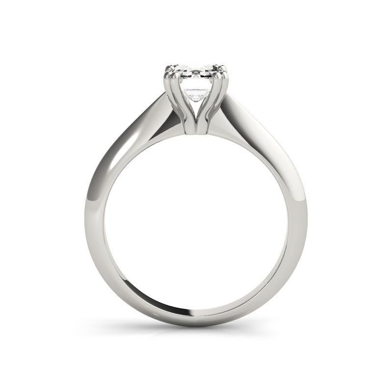 GIA 2.01 Carat Emerald Solitaire Tulip Cathedral  Bague en diamant Pour femmes en vente