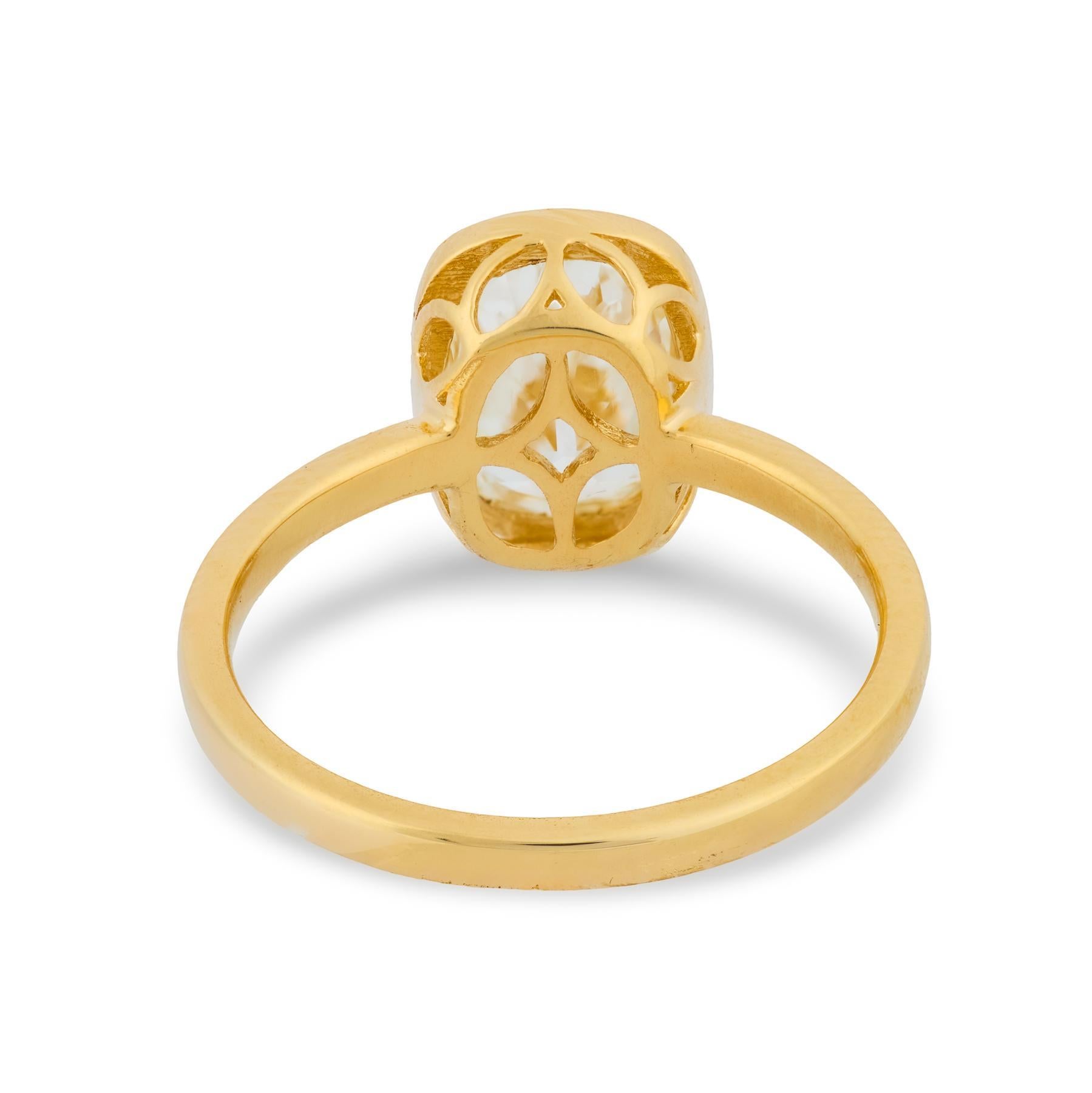 Bague de fiançailles en or jaune 18k GIA 2,01 carats diamant taille mine ancienne Pour femmes en vente