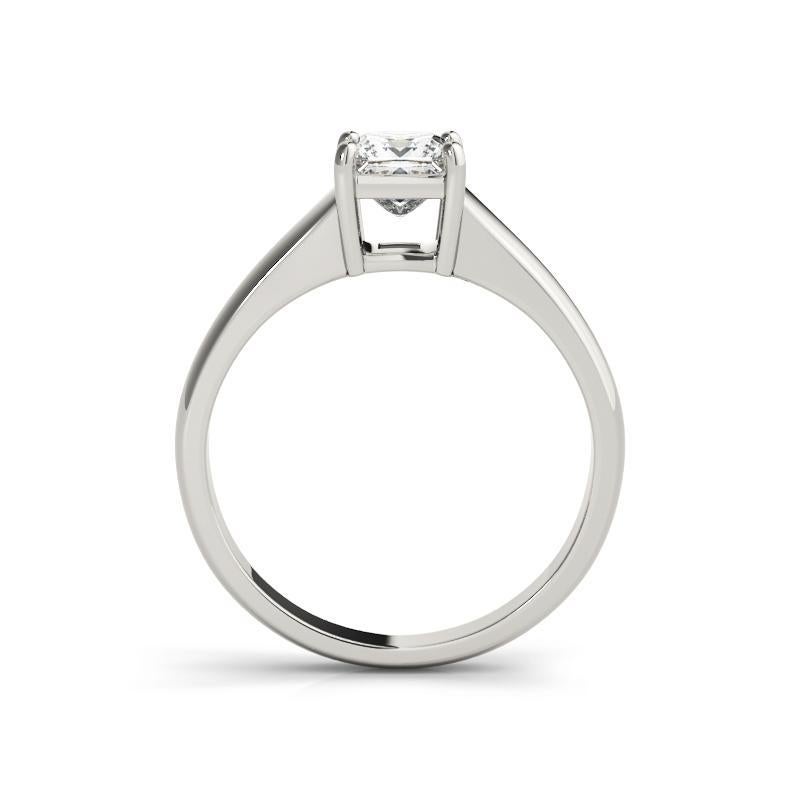 GIA 2,01 Quilates Solitario Corte Princesa Cuatro Puntas  Anillo de diamantes en Nuevo estado para la venta en New York, NY
