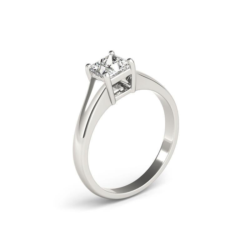 De las mujeres GIA 2,01 Quilates Solitario Corte Princesa Cuatro Puntas  Anillo de diamantes en venta