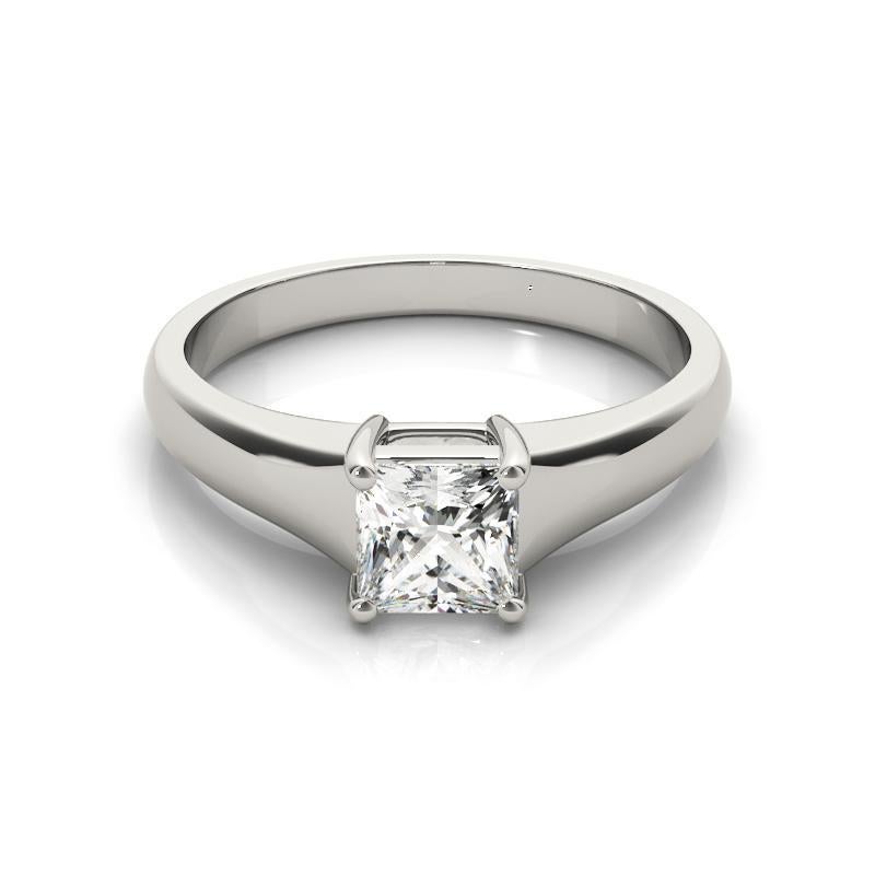 GIA 2.01 Carat Princess Cut Solitaire Four-Prong  Bague en diamant