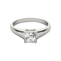 GIA 2,01 Carati Taglio Principessa Solitario a Quattro Punte  Anello con diamante