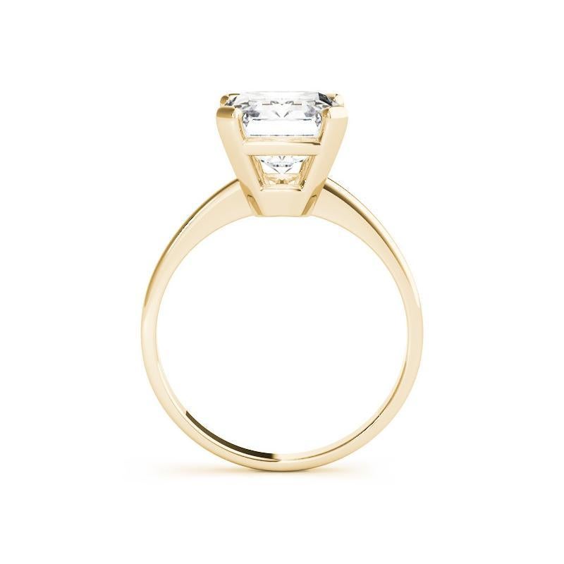 GIA 2.01 Carat Solitaire Radiant 4-Prong Basket Bague diamant en or jaune 18K Pour femmes en vente