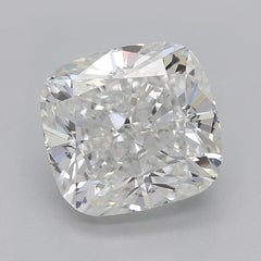 GIA 2.01ct Cushion Scrolling Ribbon Pave Cathedral Yellow Gold Diamond Ring