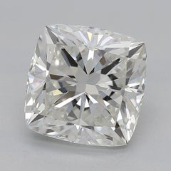 GIA 2.01ct Cushion Side Stone Bezel Band Solitaire White Gold Diamond Ring