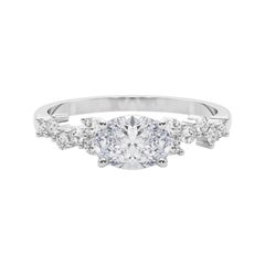 GIA 2.01ct Oval East West Trellis Seite Stein  Diamantring