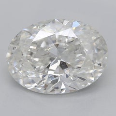GIA 2.01ct Oval Side Stone Bezel Band Solitaire White Gold Diamond Ring
