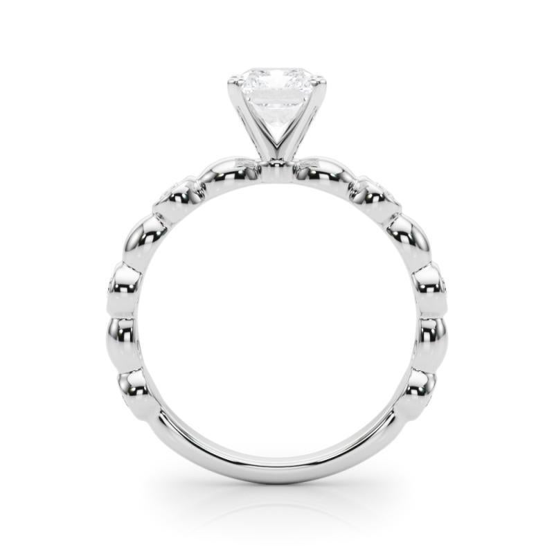 GIA 2.01ct Radiant Side Stone Bezel Band Solitaire White Gold Diamond Ring In New Condition For Sale In New York, NY