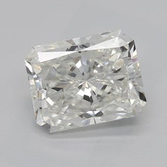 GIA 2.01ct Radiant Snowflake Cluster Split Shank 18K White Gold Diamond Ring