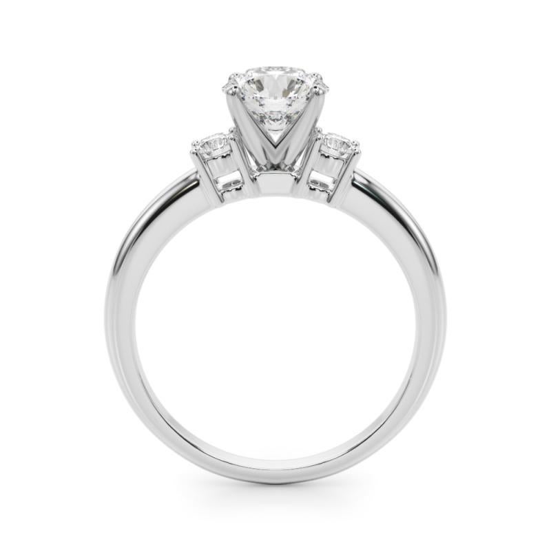 GIA Anello con 3 pietre rotonde da 2,01 carati Passato, Presente e Futuro in oro bianco 18 carati in vendita 1