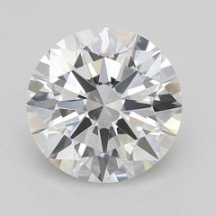 GIA 2.01ct Round & Baguette 3-Stone Twisted Prong 18K White Gold Diamond Ring