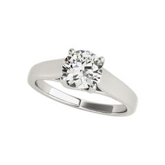 GIA 2.01ct runde gedrehte Zacken Kathedrale Solitär Diamantring