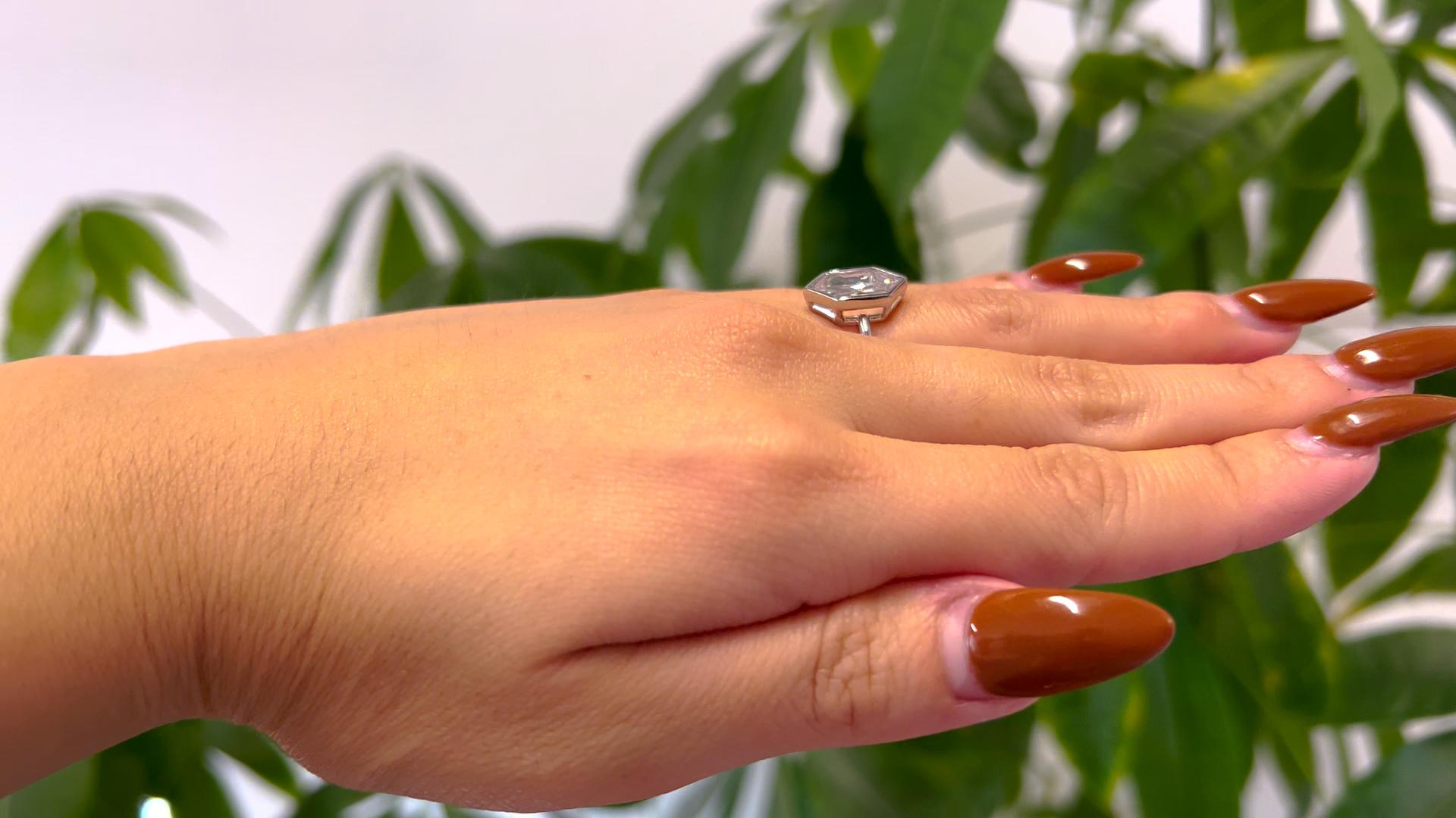 portrait cut diamond ring