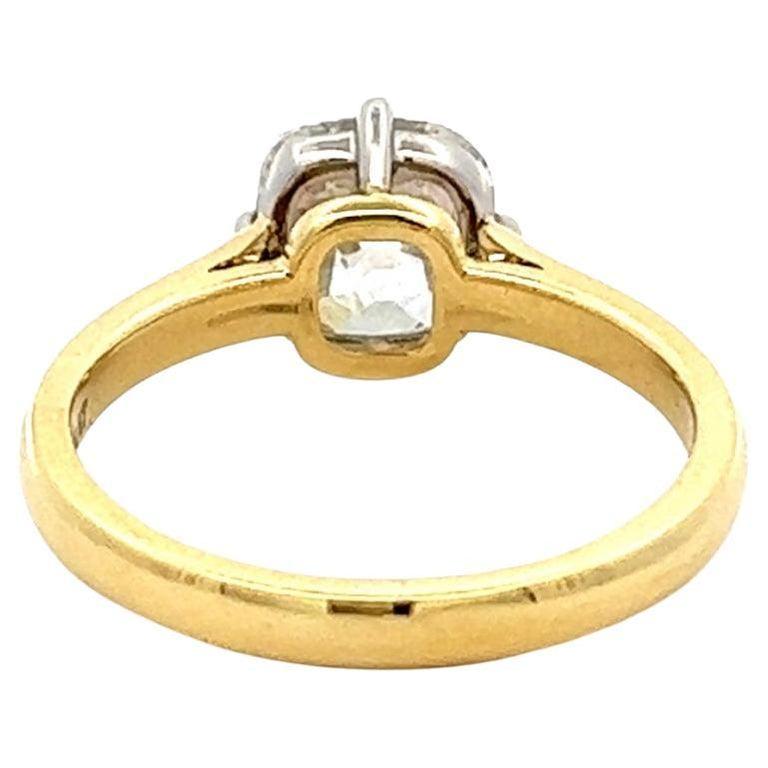 GIA 2.02 Carats Old Mine Cut Diamond 18 Karat Gold Solitaire Engagement Ring 2