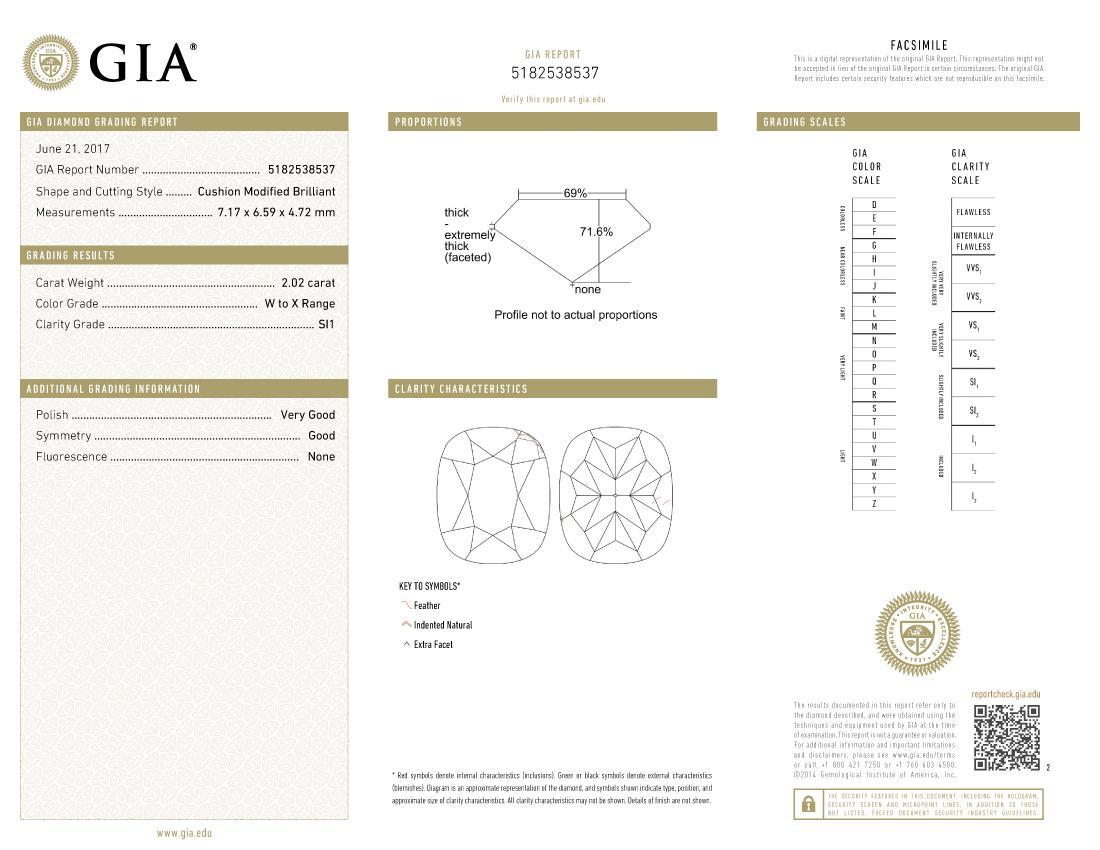 GIA 2,02 Karat gelber Diamant im Kissenschliff in einer Pavé gefasster 18K Verlobungsring mit Halo Damen im Angebot