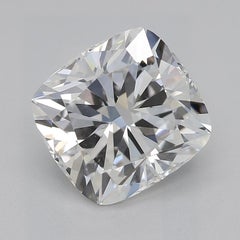 GIA 2.02ct Cushion Three-Stone Tapered Baguette  Diamond Ring