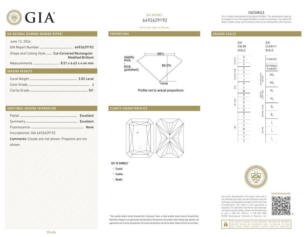 Contemporain GIA 2.02ct Radiant Snowflake Cluster Split Shank bague diamant en or jaune 18K en vente
