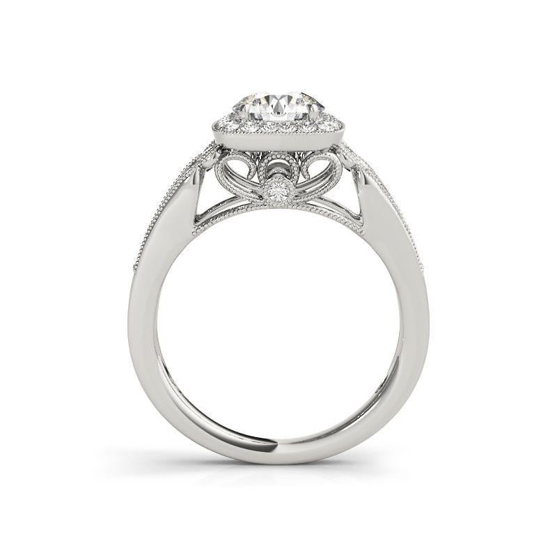 GIA 2,02ct Fiore rotondo con cuscino a raggiera  Anello con diamante In condizioni Nuovo in vendita a New York, NY