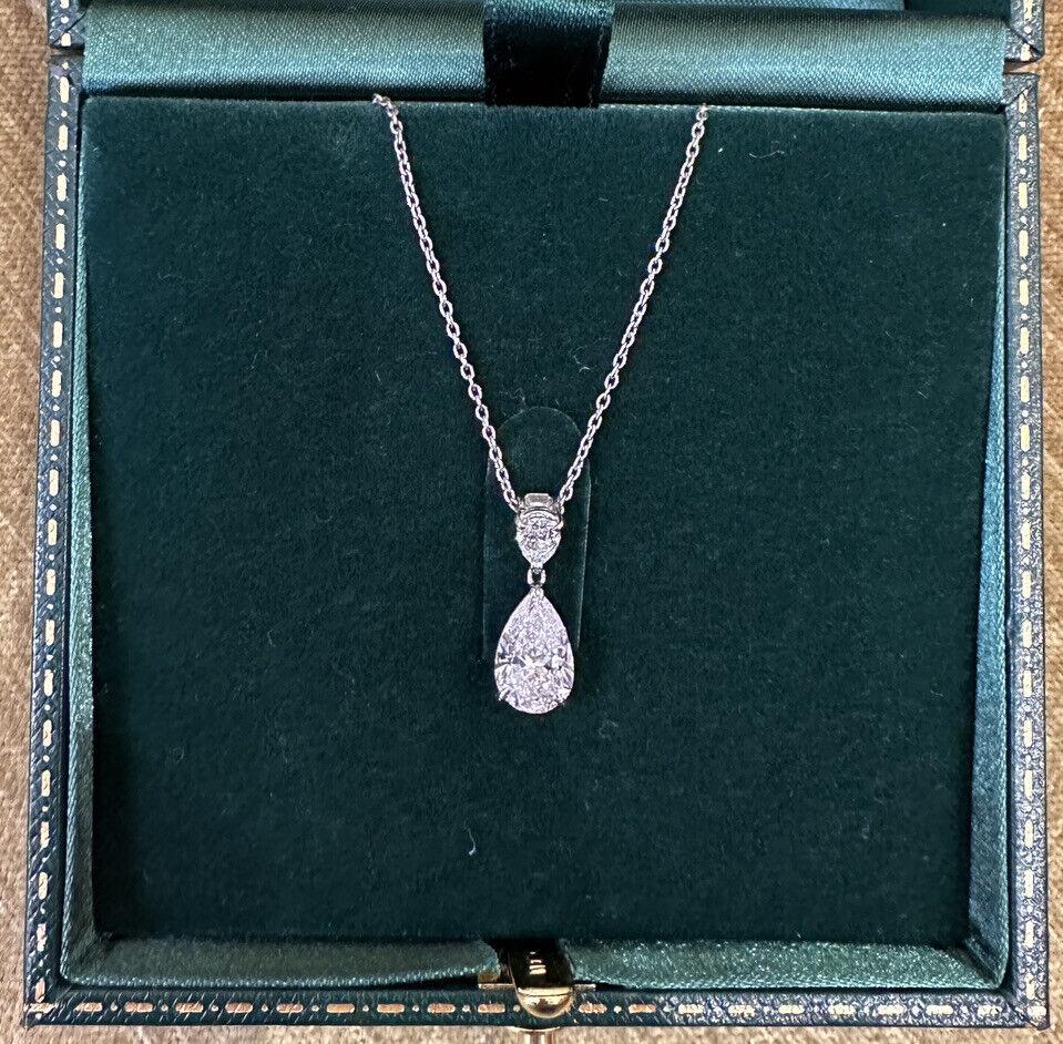 Pear Cut GIA 2.04 Carat Natural Very Light Pink Diamond Pendant Necklace in Platinum For Sale