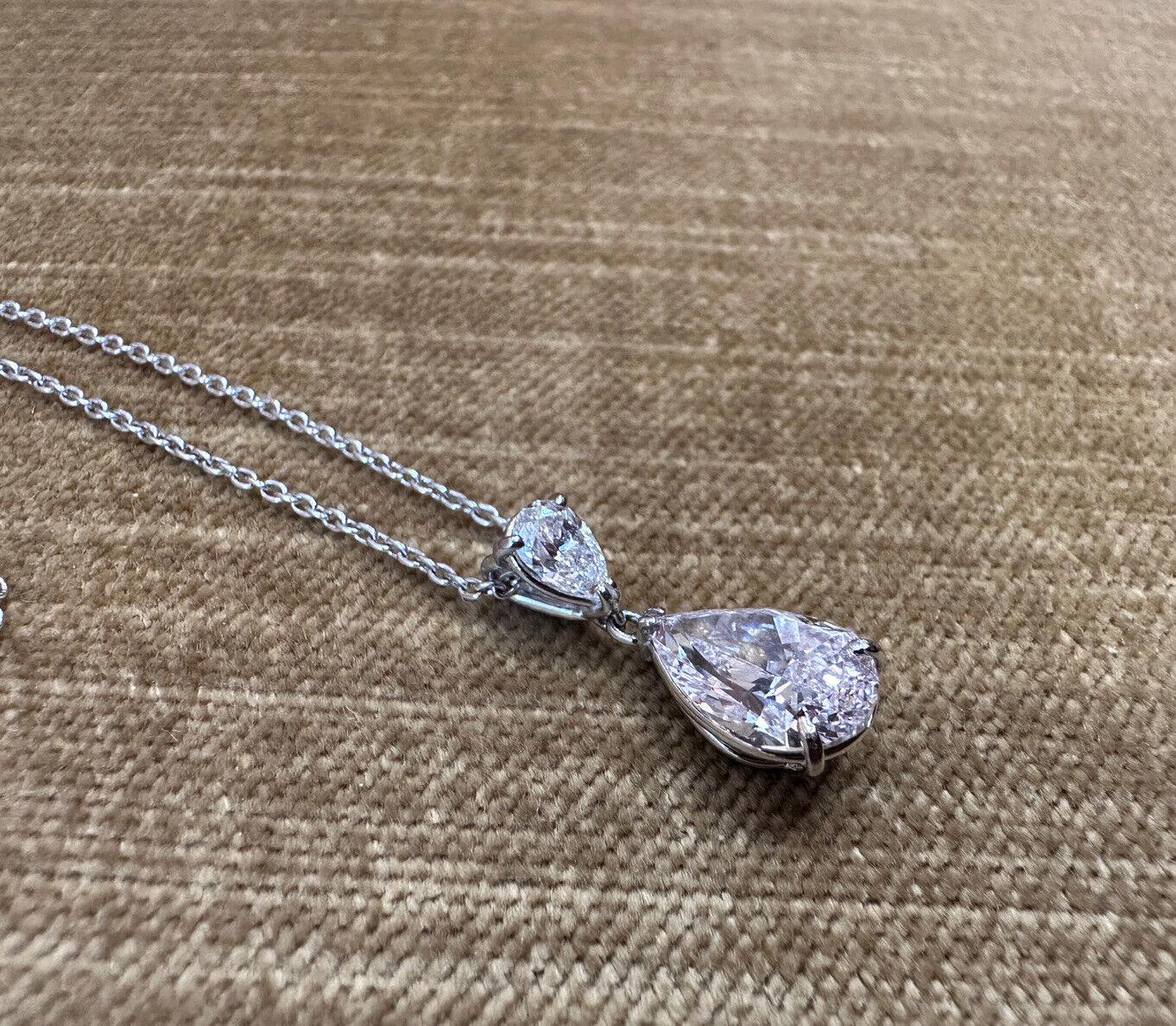 Women's GIA 2.04 Carat Natural Very Light Pink Diamond Pendant Necklace in Platinum For Sale