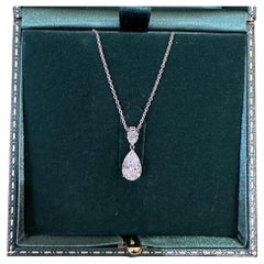 GIA 2.04 Carat Natural Very Light Pink Diamond Pendant Necklace in Platinum