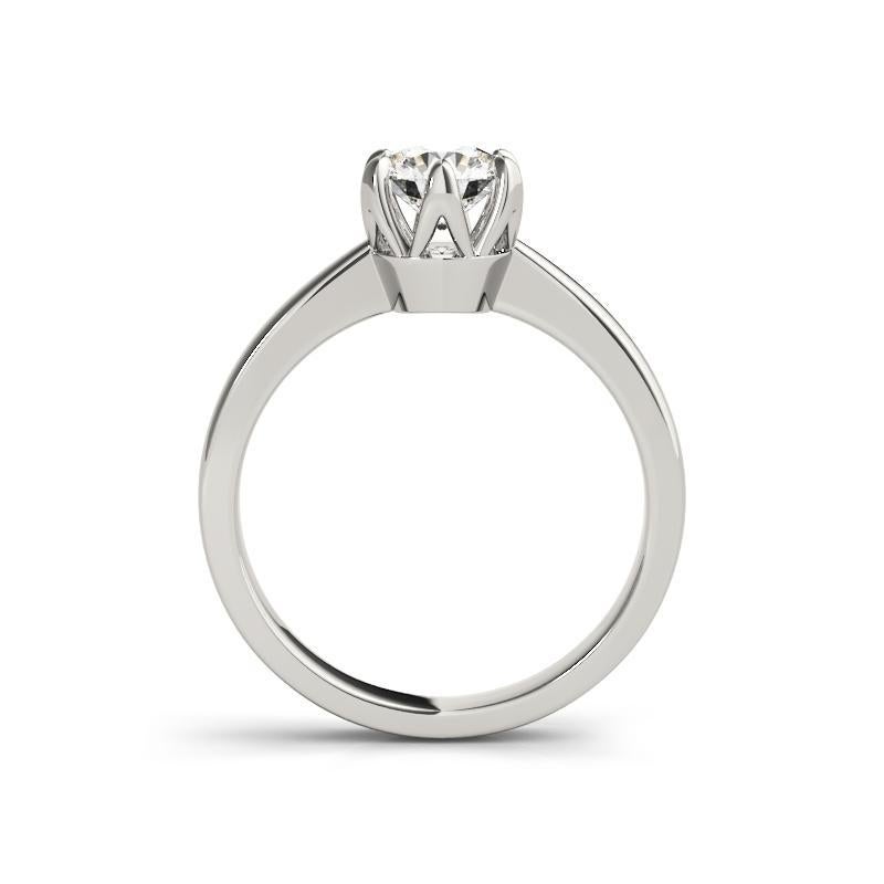 GIA 2,05 Carati Tondo Solitario Vintage Tulip Set  Anello con diamante In condizioni Nuovo in vendita a New York, NY