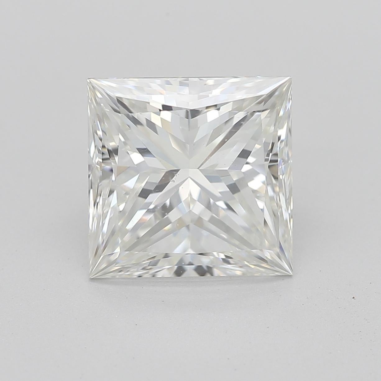 GIA 2.01 Carat Princess Cut Solitaire Four-Prong  Bague en diamant Neuf - En vente à New York, NY