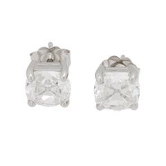 Orecchini a perno in oro bianco 14k con diamanti GIA da 2,17 carati di peso totale