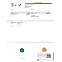 GIA 2.19 cts Unheated Greenish Blue Sapphire & 0.42 cts Diamonds 14K WG Ring
