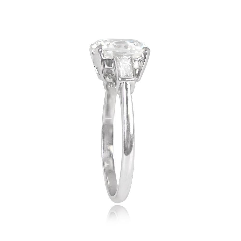 For Sale:  GIA 2.19ct Cushion Cut Diamond Engagement Ring, H Color, Platinum 3