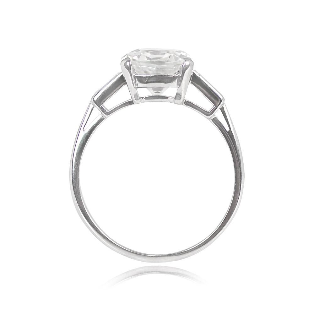 For Sale:  GIA 2.19ct Cushion Cut Diamond Engagement Ring, H Color, Platinum 2