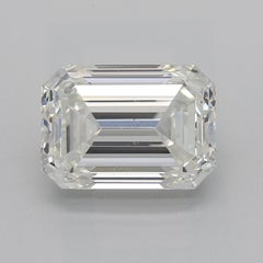 GIA 2.2 Carat Emerald Halo Shared Prong Eternity  Diamond Ring